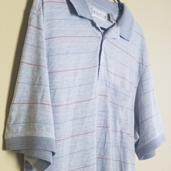 Grand Slam Grey Striped Polo - Picture 5 of 6